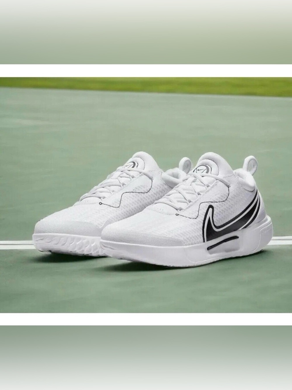 Nike Zoom Court Pro HC White/Black  Tennis Sneakers DH0618